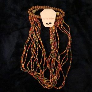 Unique Multi color bids necklace!